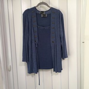 Slinky Brand Jacket & Tank Top Sz M